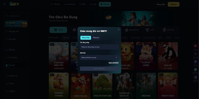 Hướng dẫn đăng nhập 9bet chi tiết từng bước